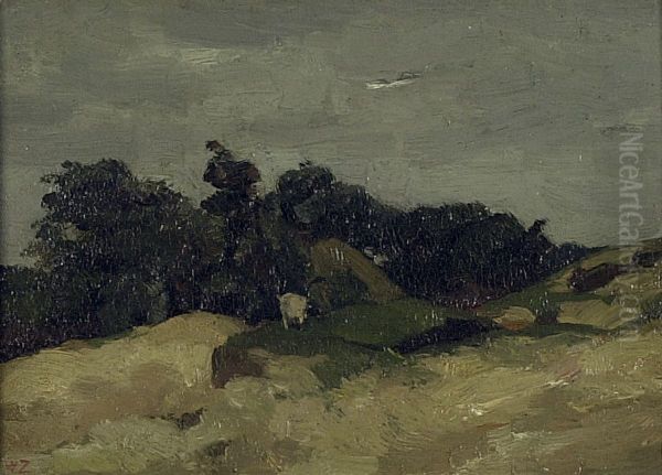 Dune landscape with a goat - view 1