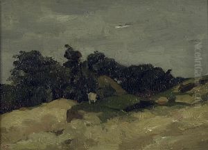 Dune landscape with a goat Dune landscape with a goat
