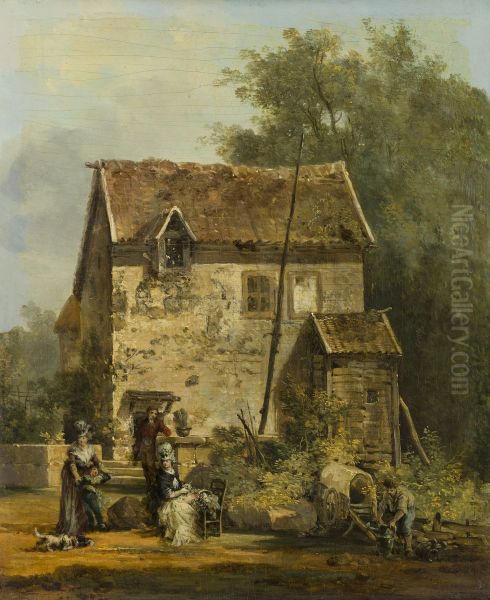 Elegant Company in a Garden - view 1