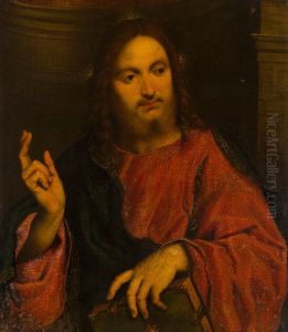 Christ Blessing by Paris Bordone
