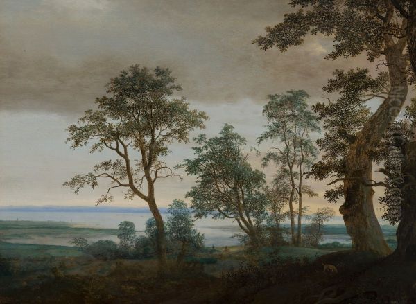 River Landscape, seen through the Trees - view 1