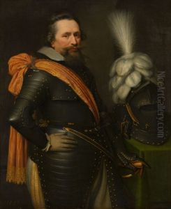 Portrait of an Officer, presumably Anthonis van Utenhoven (d. 1625) by Jan Van Ravesteyn