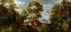 Orpheus Charming the Animals with his Music by Roelant Savery