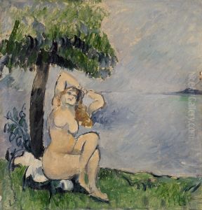 Bather at the Seashore (Baigneuse au bord de la mer) by Paul Cezanne