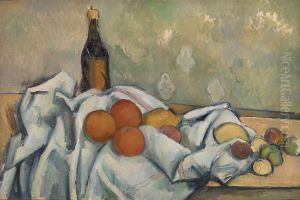 Bottle and Fruits (Bouteille et fruits) by Paul Cezanne