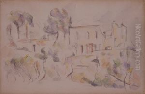 The Coach House (La Remise a Chateau Noir) by Paul Cezanne