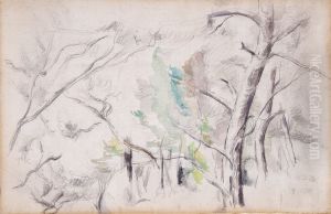 Trees (Arbres) by Paul Cezanne