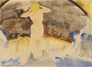 Count Muffat's First View of Nana at the Theatre by Charles Demuth