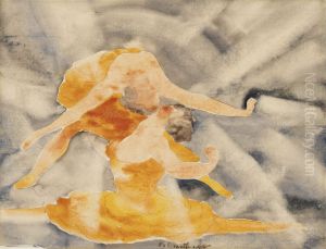 Two Women Acrobats by Charles Demuth