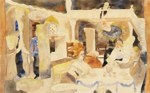 Lulu and Alva Schon at Lunch by Charles Demuth