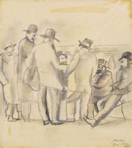 Group of Men, New York by Jules Pascin
