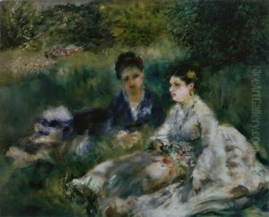 Deux femmes dans l'herbe by Pierre Auguste Renoir