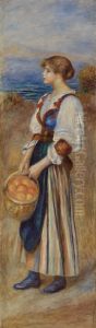 Girl with Basket of Oranges (Marchande d'oranges) by Pierre Auguste Renoir
