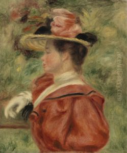 Woman with Glove (Femme au gant) by Pierre Auguste Renoir
