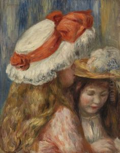 Girls with Hats (Jeunes filles aux chapeaux) by Pierre Auguste Renoir