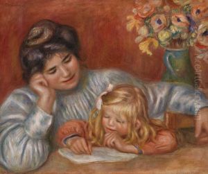 Writing Lesson (La Lecon d'ecriture) by Pierre Auguste Renoir
