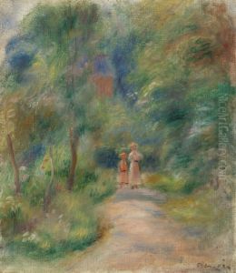 Two Figures on a Path (Deux figures dans un sentier) by Pierre Auguste Renoir