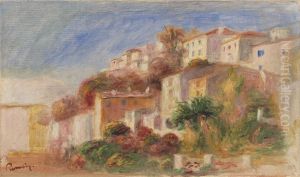 View from the Garden of the Post Office, Cagnes (Village vu du jardin de la poste, Cagnes) by Pierre Auguste Renoir