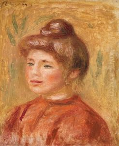 Bust of Woman in Red (Buste de femme en rouge) by Pierre Auguste Renoir