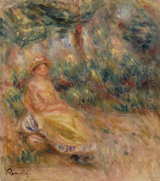 Woman in Pink and Yellow in a Landscape (Femme en rose et jaune dans un paysage) - view 1