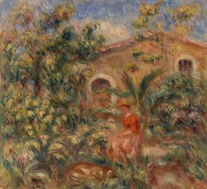 Landscape with Woman and Dog (Femme et chien dans un paysage) by Pierre Auguste Renoir