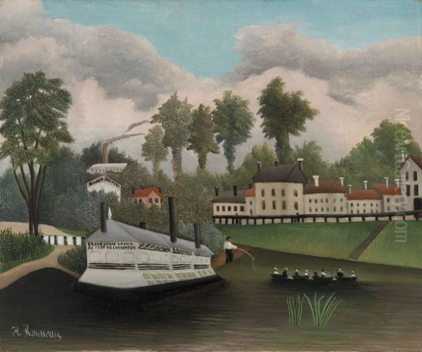 The Laundry Boat of Pont de Charenton (Le Bateau-lavoir du Pont de Charenton) - view 1