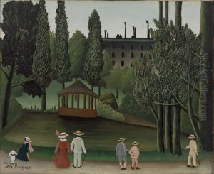 View of Montsouris Park, the Kiosk (Vue du Parc Montsouris, Le Kiosque) by Henri Julien Rousseau