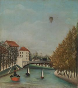Study for View of the Pont de Sevres (Esquisse pour Vue du Pont de Sevres) by Henri Julien Rousseau
