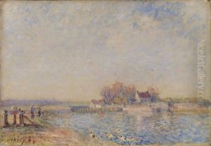 Saint Mammes-Loing Canal (Saint Mammes-Canal du Loing) by Alfred Sisley