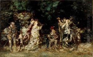 The Concert by Adolphe Joseph Thomas Monticelli