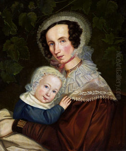 Portrait of baroness Reinthal with her daughter Portrait of baroness Reinthal with her daughter