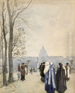 Stroll in the park. by Aleksander Gierymski