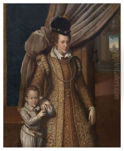Ritratto di Giovanna d'Austria col figlio Filippino de' Medici