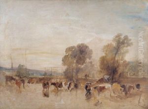 Weir and Cattle by J. M. W. Turner