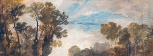 Tree Tops and Sky, Guildford Castle(?), Evening by J. M. W. Turner