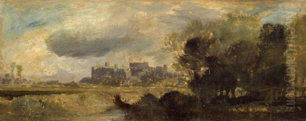 Windsor Castle from the Meadows - view 1