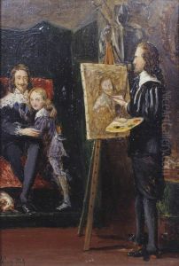 Charles I and his Son in the Studio of Van Dyck by Sir John Everett Millais