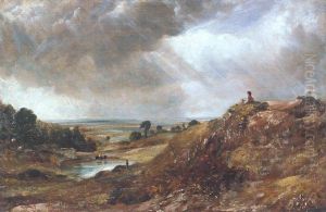 Branch Hill Pond, Hampstead Heath, with a Boy Sitting on a Bank