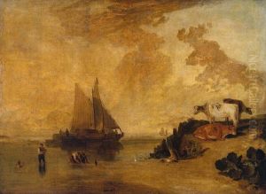 River Scene with Cattle by J. M. W. Turner