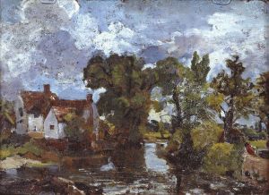 Night Scene with Bridge by John Constable