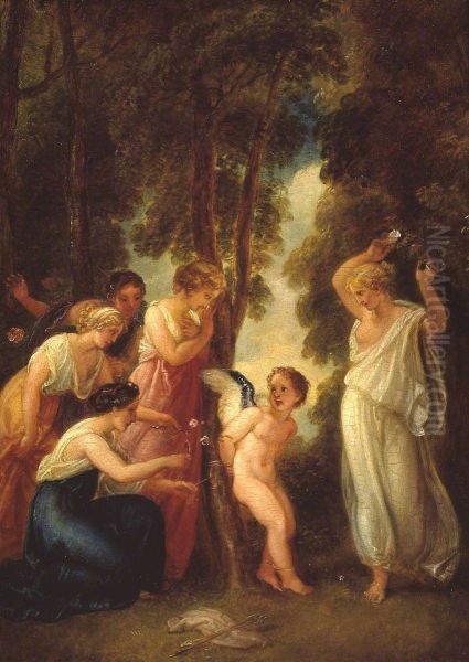 Cupid Bound to a Tree - view 1