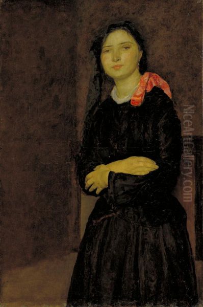 Dorelia in a Black Dress - view 1