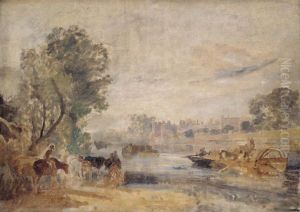 Hampton Court from the Thames by J. M. W. Turner