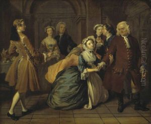 Pamela Asks Sir Jacob Swinford's Blessing by Joseph Highmore