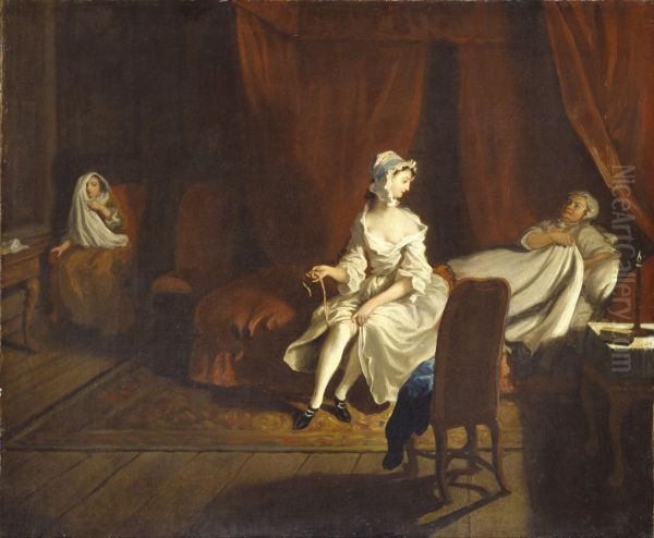 Pamela in the Bedroom with Mrs Jewkes and Mr B. - view 1