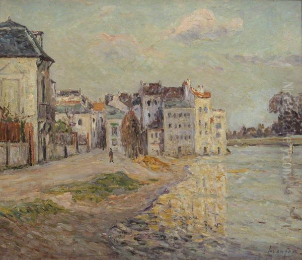 The Embankment of Lagny under Flood Water - view 1