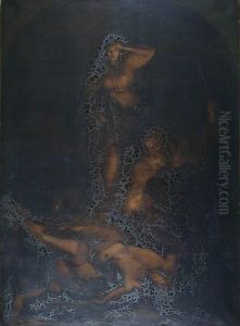 Editha and the Monks Searching for the Body of Harold by William Hilton