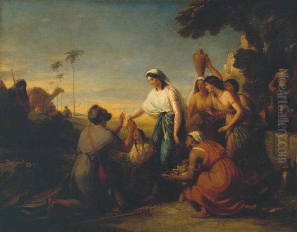 Rebecca and Abraham's Servant at the Well - view 1