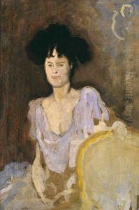 Study of a Man in Bed and a Nurse Holding a Lamp by Charles Conder