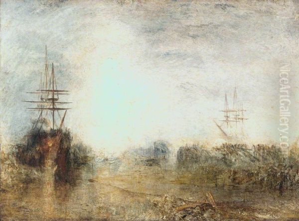 Whalers (Boiling Blubber) Entangled in Flaw Ice, Endeavouring to Extricate Themselves - view 1